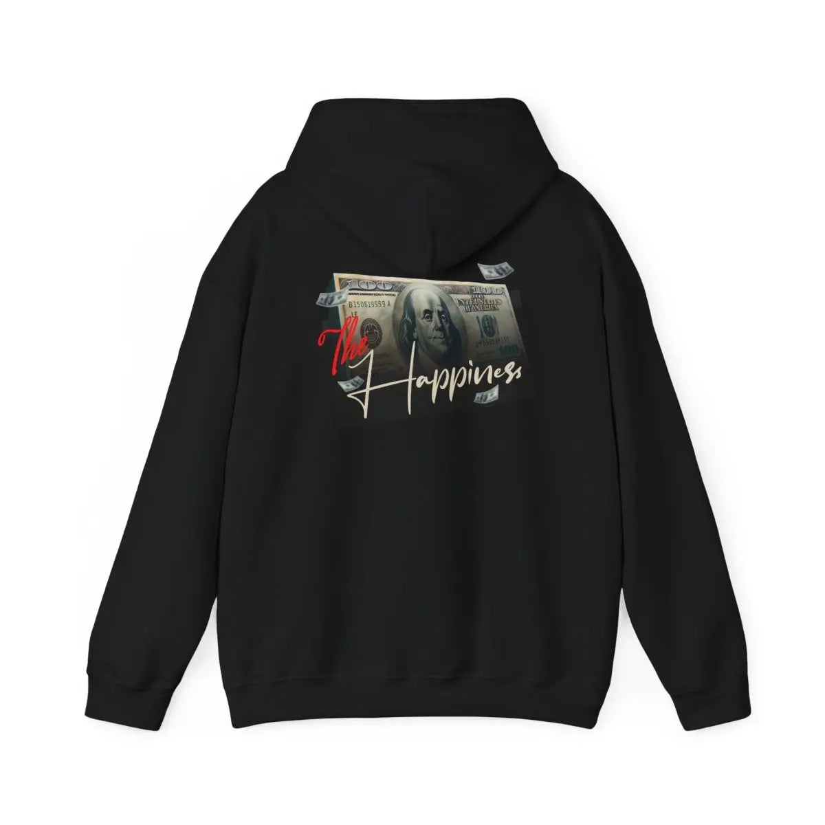 Hoodie - 'Money Can't Buy Happiness' Vintage Cash Graphic Hoodie Printify