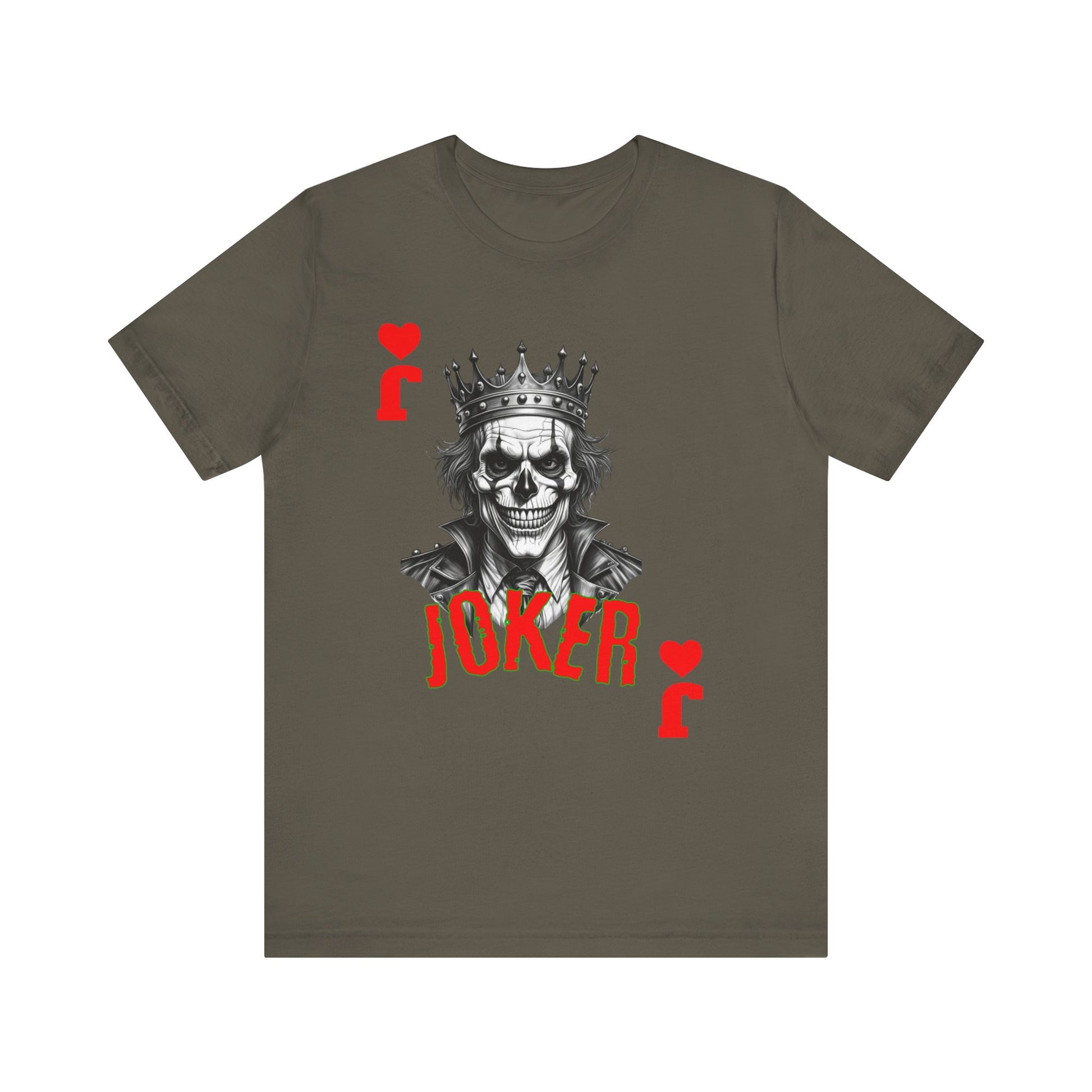 Joker Graphic Tee, Unisex T-Shirt for Fans, Casual Wear, Gift for Birthdays, Halloween Costume, Superhero Theme, Graphic Novel Style - Nineteen 29 Kustom