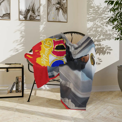 Velveteen Microfiber Blanket - Daughters of Isis Afrocentric Portrait Throw - Nineteen 29 Kustom