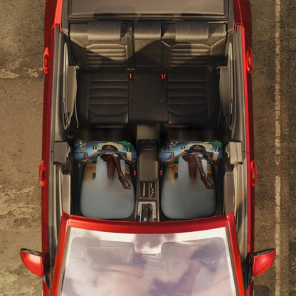 Car Seat Covers - OES Goddess Black Queen Throne Design - Nineteen 29 Kustom