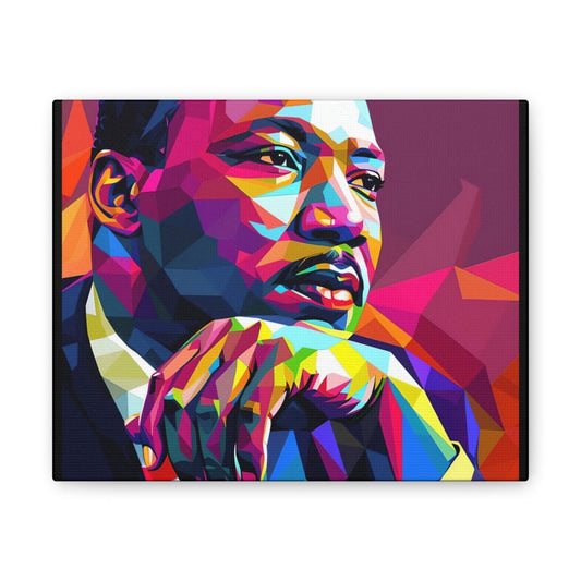 MLK Colorful Pop Art Canvas Print — Inspirational Civil Rights Portrait - Nineteen 29 Kustom