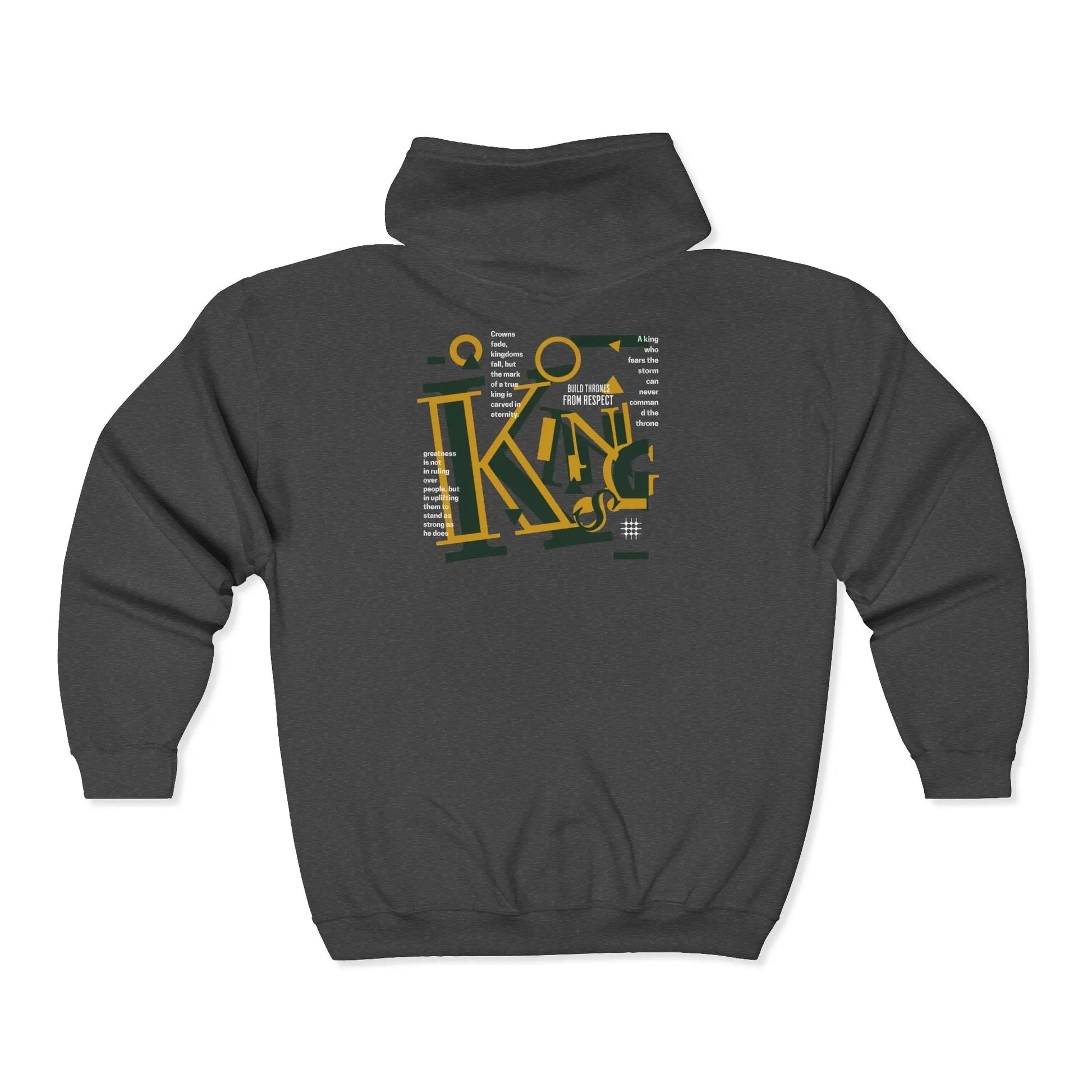 Chess King Graphic Zip Hoodie — Fallen King Design Printify
