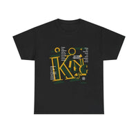 King Typography Graphic Tee — Bold Yellow Green Urban Design Printify