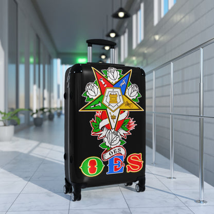 Order of Eastern Star Custom Suitcase, OES Luggage, Travel Bag, Eastern Star Gift, Organization Suitcase, Freemason Travel Gear Printify