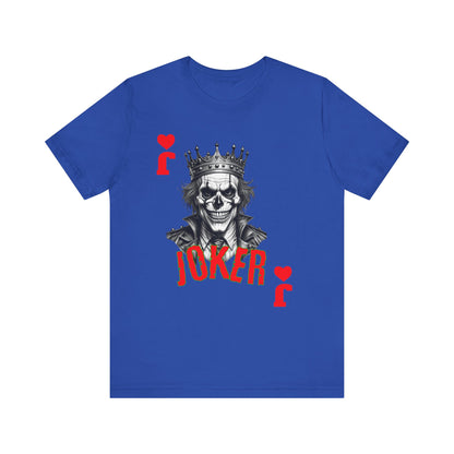 Joker Graphic Tee, Unisex T-Shirt for Fans, Casual Wear, Gift for Birthdays, Halloween Costume, Superhero Theme, Graphic Novel Style - Nineteen 29 Kustom