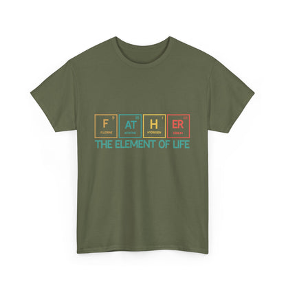 Father Element of Life Unisex Heavy Cotton Tee, Gift for Dad, Father's Day Tee, Family Gathering Shirt, Casual Wear - Nineteen 29 Kustom