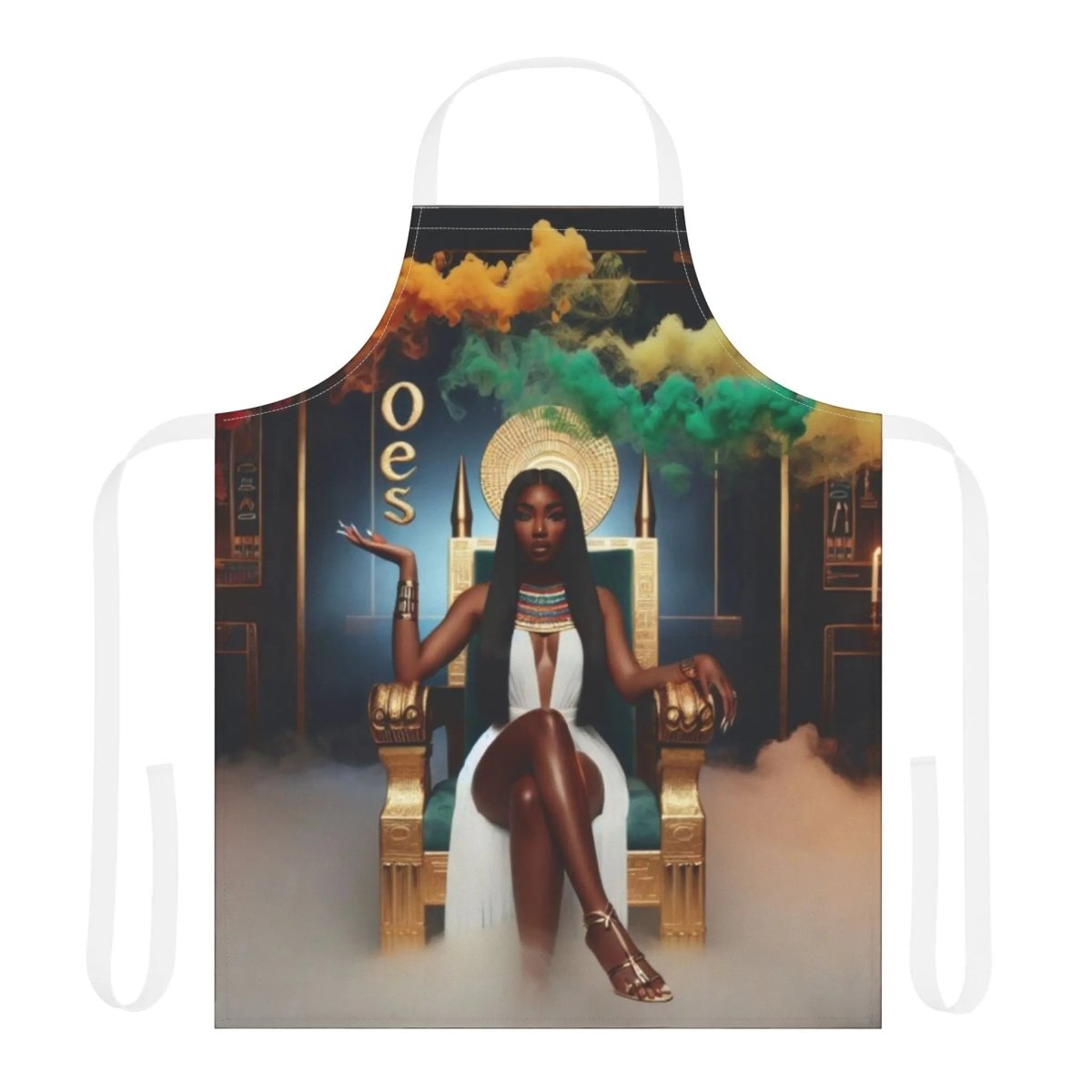 Kitchen Apron - OES Goddess Regal Throne Art Apron - Nineteen 29 Kustom