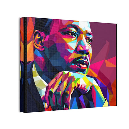 MLK Colorful Pop Art Canvas Print — Inspirational Civil Rights Portrait - Nineteen 29 Kustom
