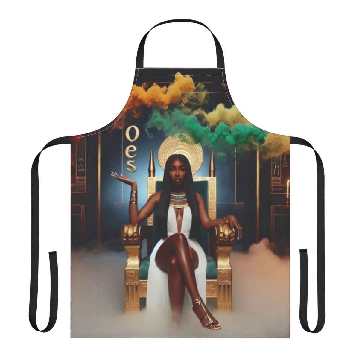 Kitchen Apron - OES Goddess Regal Throne Art Apron - Nineteen 29 Kustom