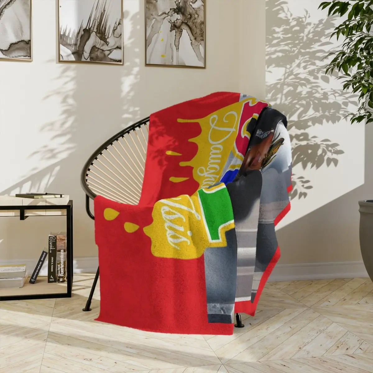 Velveteen Microfiber Blanket - Daughters of Isis Afrocentric Portrait Throw - Nineteen 29 Kustom