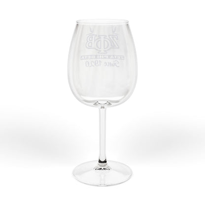Zeta Phi Beta 12oz Wine Glass — "Since 1920" Sorority Stemmed Glass - Nineteen 29 Kustom