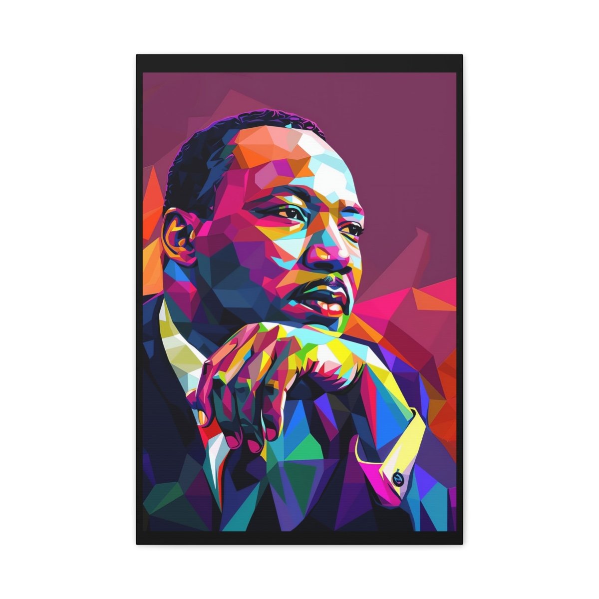 MLK Colorful Pop Art Canvas Print — Inspirational Civil Rights Portrait - Nineteen 29 Kustom