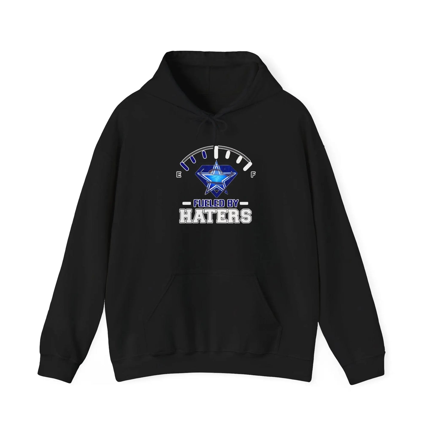 Fueled by Haters Hoodie — Diamond Gauge Graphic Pullover Printify