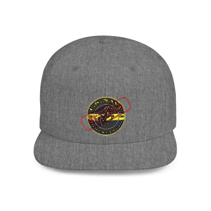 Navy LDO-CWO Mustang Retired Snapback, Veteran Hat, Military Cap, Navy Chief Gift, Custom Embroidered Hat Printify