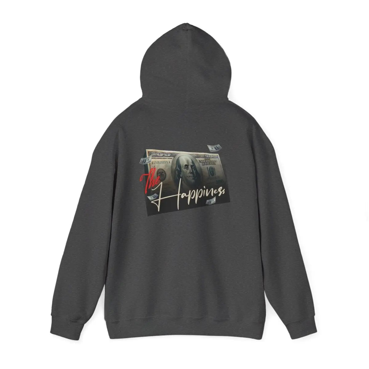 Hoodie - 'Money Can't Buy Happiness' Vintage Cash Graphic Hoodie Printify