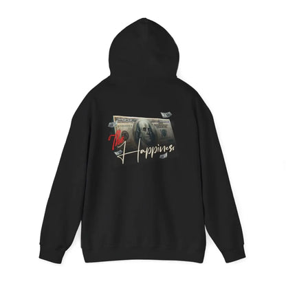 Hoodie - 'Money Can't Buy Happiness' Vintage Cash Graphic Hoodie Printify