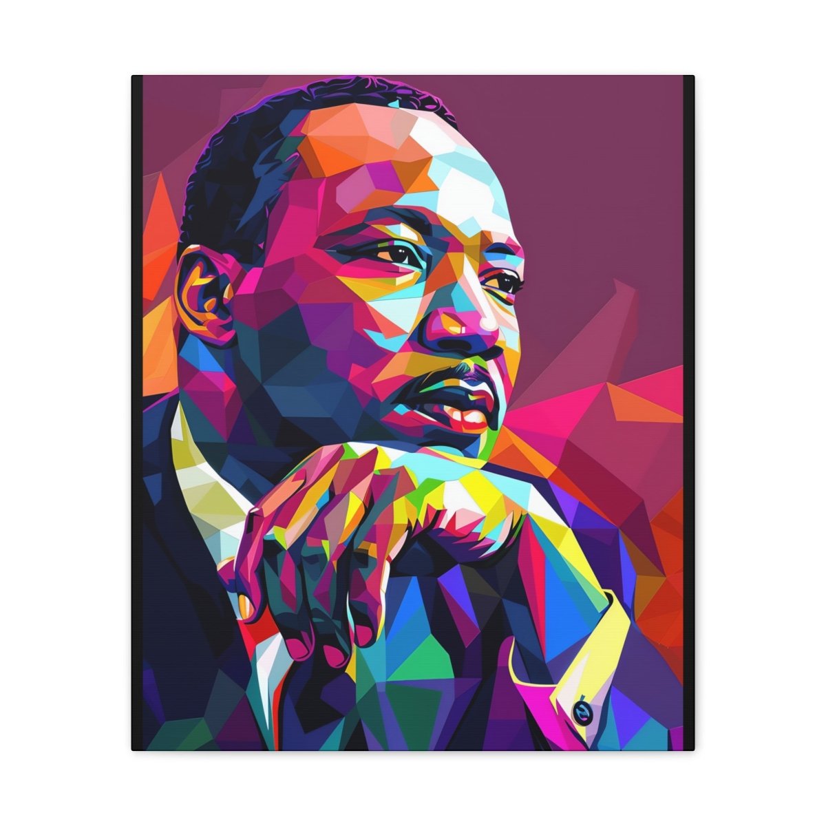 MLK Colorful Pop Art Canvas Print — Inspirational Civil Rights Portrait - Nineteen 29 Kustom
