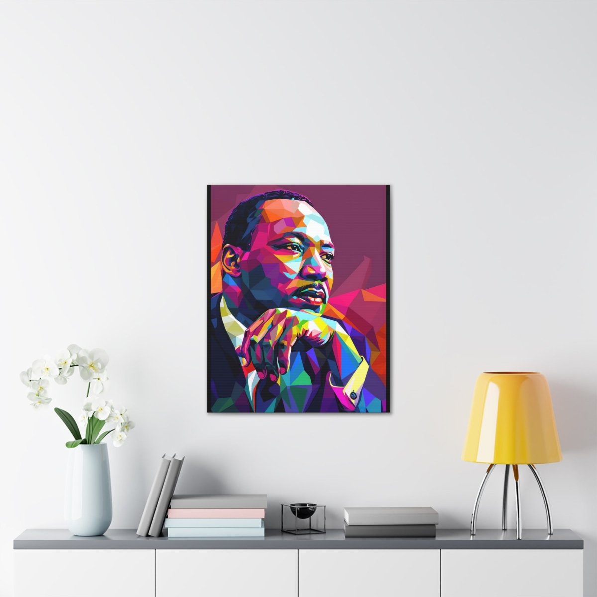 MLK Colorful Pop Art Canvas Print — Inspirational Civil Rights Portrait - Nineteen 29 Kustom