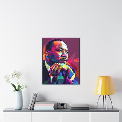 MLK Colorful Pop Art Canvas Print — Inspirational Civil Rights Portrait - Nineteen 29 Kustom