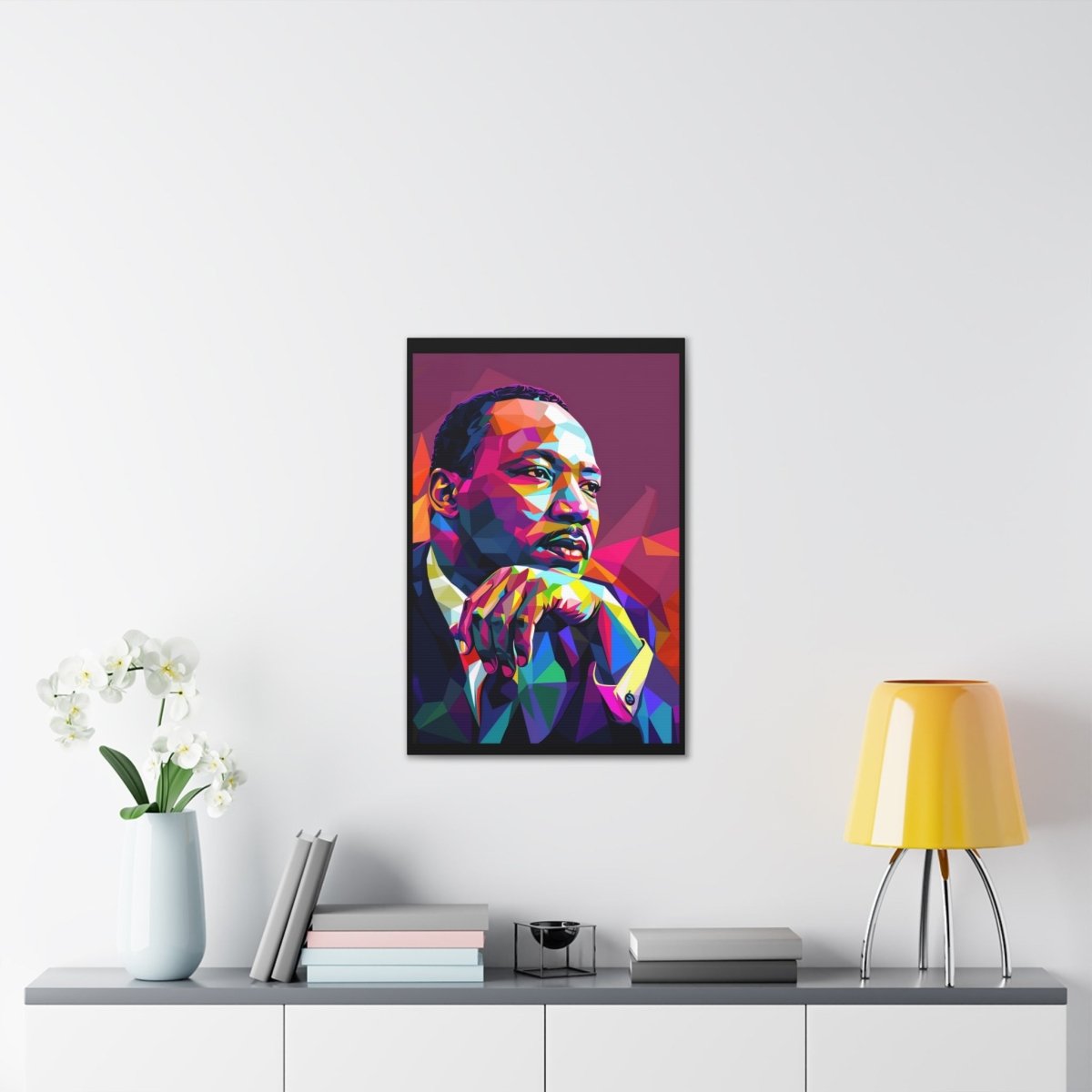 MLK Colorful Pop Art Canvas Print — Inspirational Civil Rights Portrait - Nineteen 29 Kustom