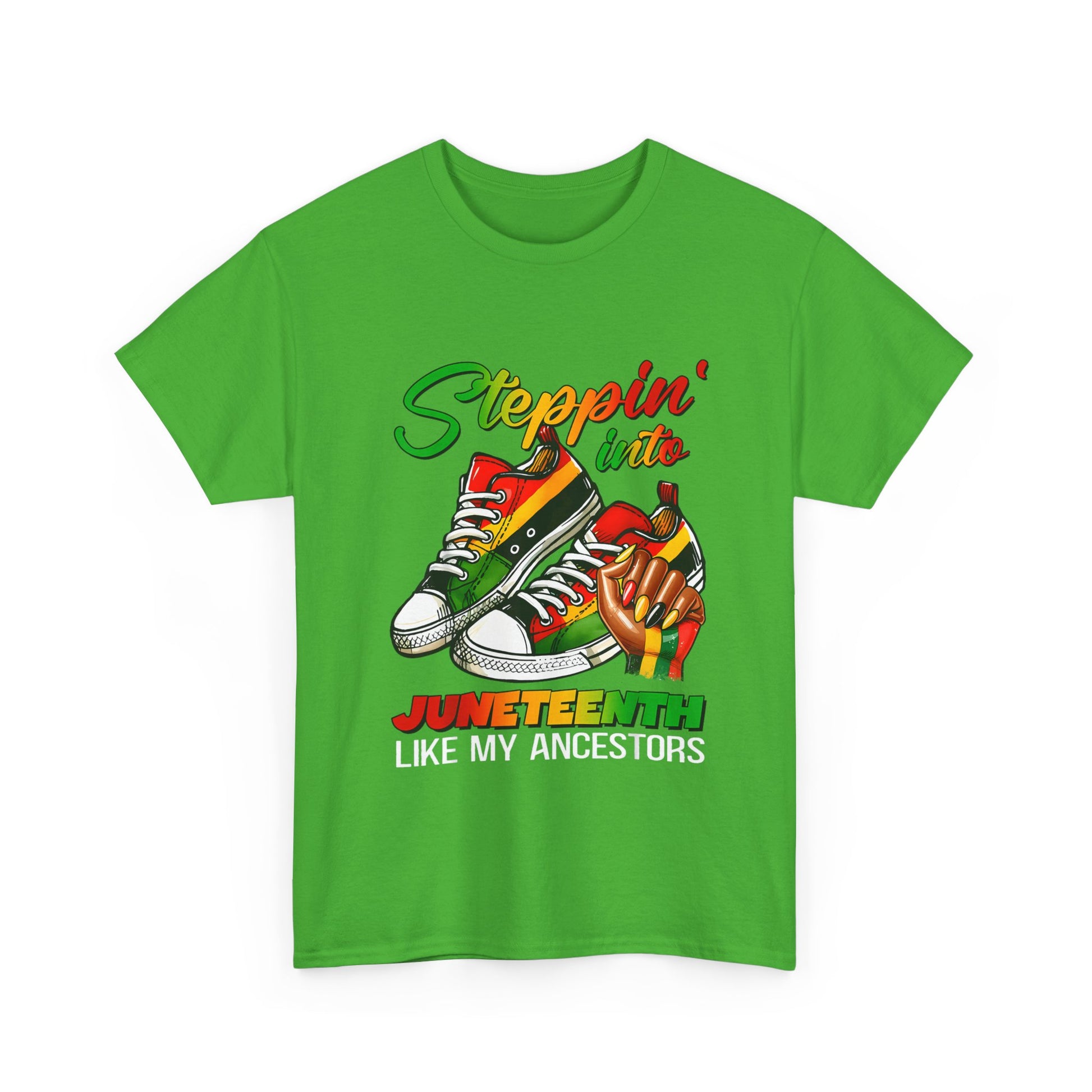 Juneteenth Celebration Tee, Unisex Heavy Cotton Tee, Black History Month Shirt, Casual Streetwear, Family Gathering Fashion - Nineteen 29 Kustom