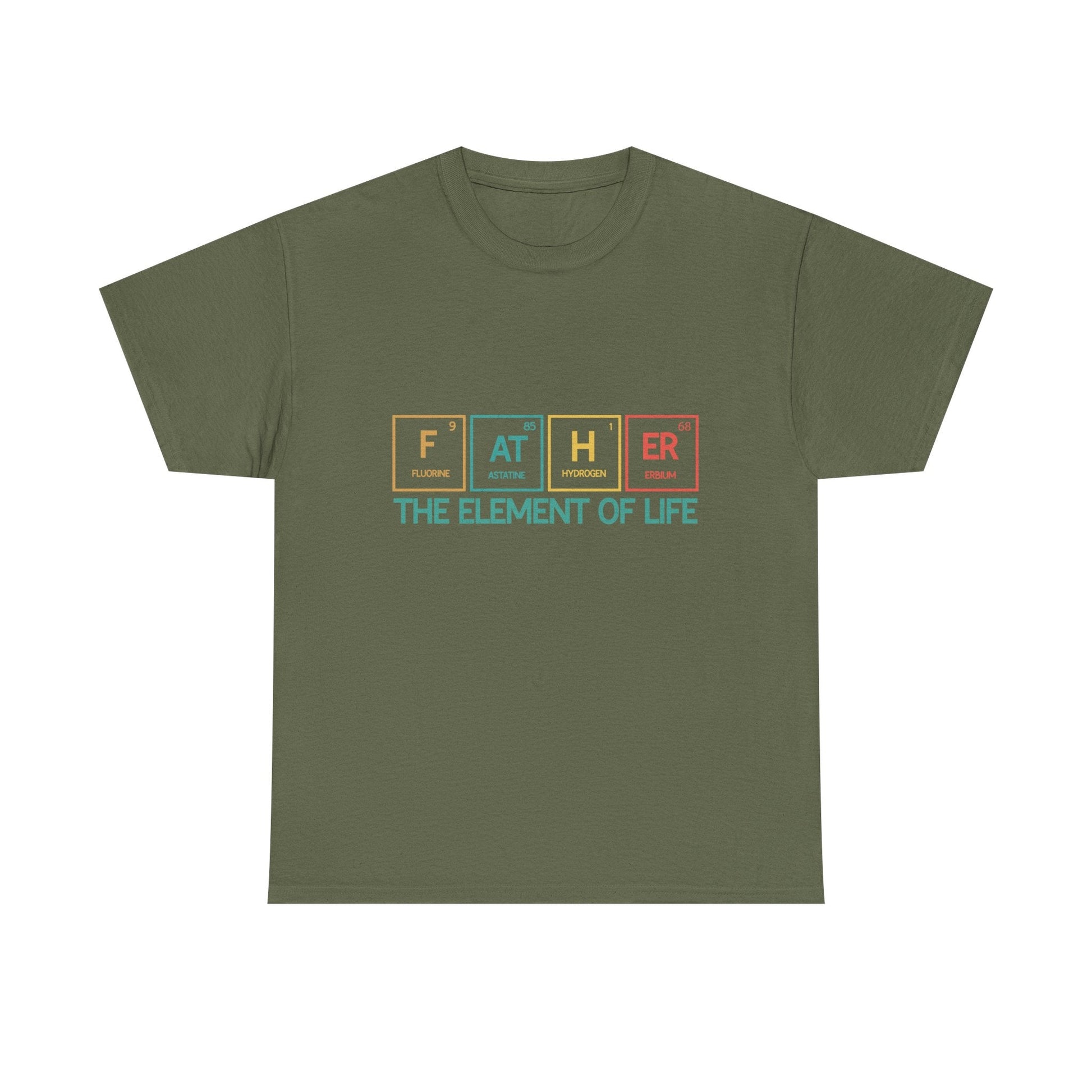 Father Element of Life Unisex Heavy Cotton Tee, Gift for Dad, Father's Day Tee, Family Gathering Shirt, Casual Wear Printify