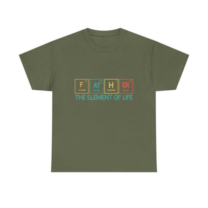 Father Element of Life Unisex Heavy Cotton Tee, Gift for Dad, Father's Day Tee, Family Gathering Shirt, Casual Wear Printify