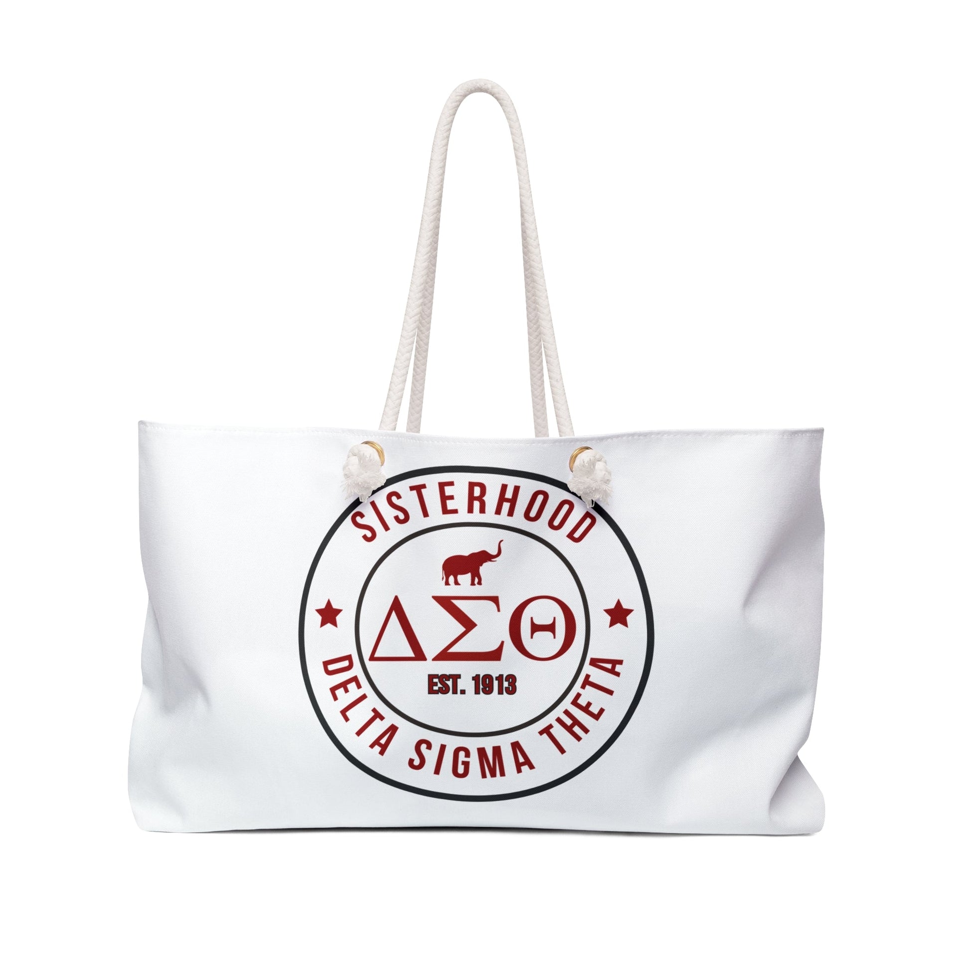 Delta Sigma Theta Sorority Weekender Bag, Travel Tote, Sisterhood Bag, Gift for Sorority Sisters, College Dorm Essentials Printify