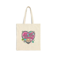 My Cat Thinks You’re Cringe Tote | Y2K slogan, hot pink, bubblegum aesthetic - Nineteen 29 Kustom