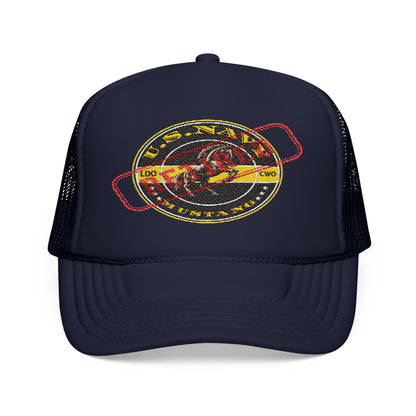 Embroidered Foam Trucker Hat - Retro Style, Outdoor Gear, Gift for Him, Casual Wear, Summer Accessory Printify