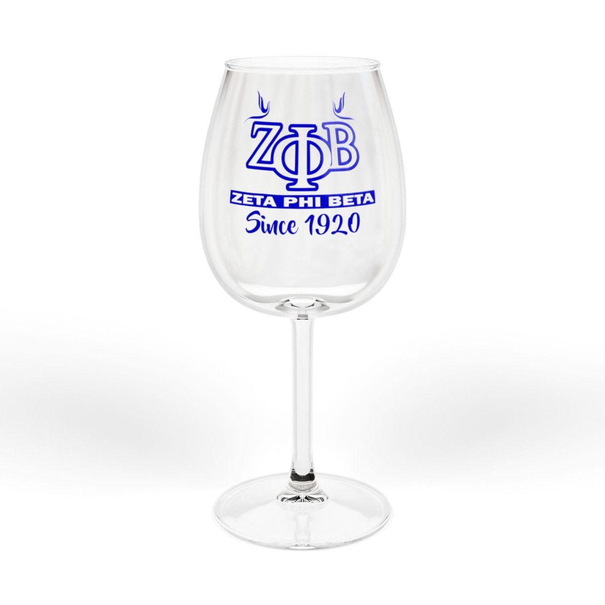 Zeta Phi Beta 12oz Wine Glass — "Since 1920" Sorority Stemmed Glass - Nineteen 29 Kustom