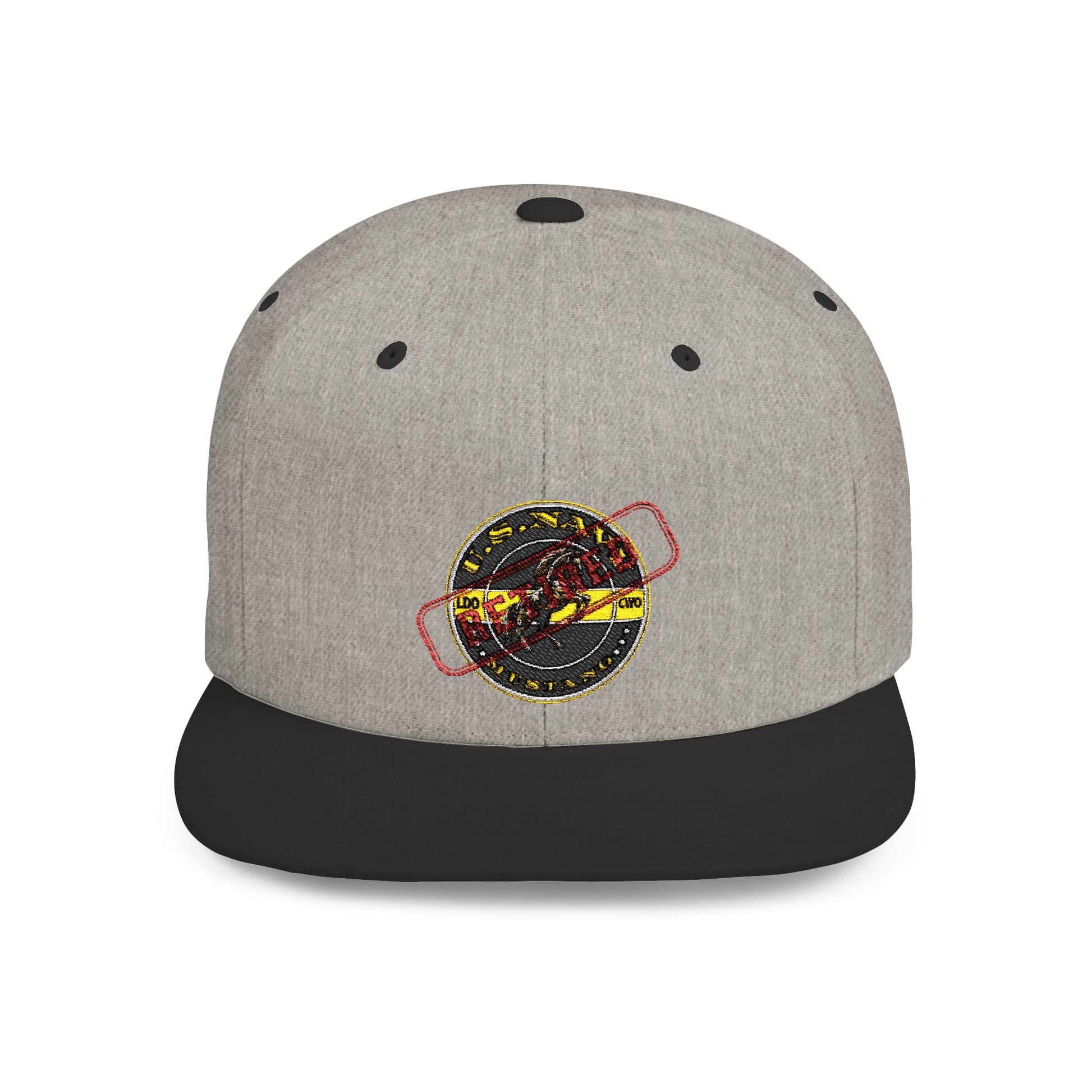 Navy LDO-CWO Mustang Retired Snapback, Veteran Hat, Military Cap, Navy Chief Gift, Custom Embroidered Hat Printify