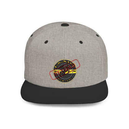 Navy LDO-CWO Mustang Retired Snapback, Veteran Hat, Military Cap, Navy Chief Gift, Custom Embroidered Hat Printify