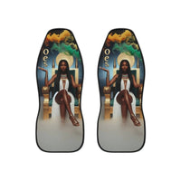 Car Seat Covers - OES Goddess Black Queen Throne Design - Nineteen 29 Kustom