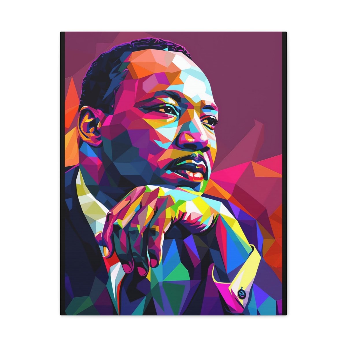 MLK Colorful Pop Art Canvas Print — Inspirational Civil Rights Portrait - Nineteen 29 Kustom