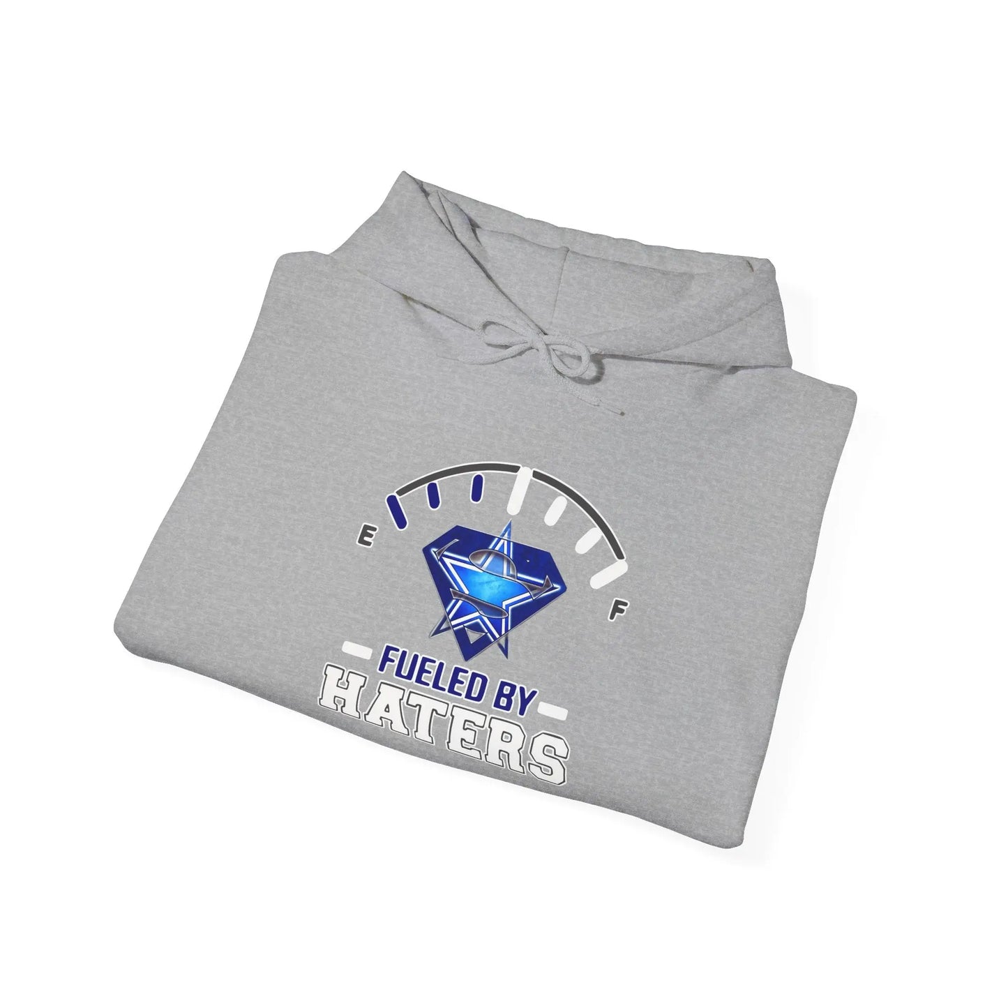 Fueled by Haters Hoodie — Diamond Gauge Graphic Pullover Printify