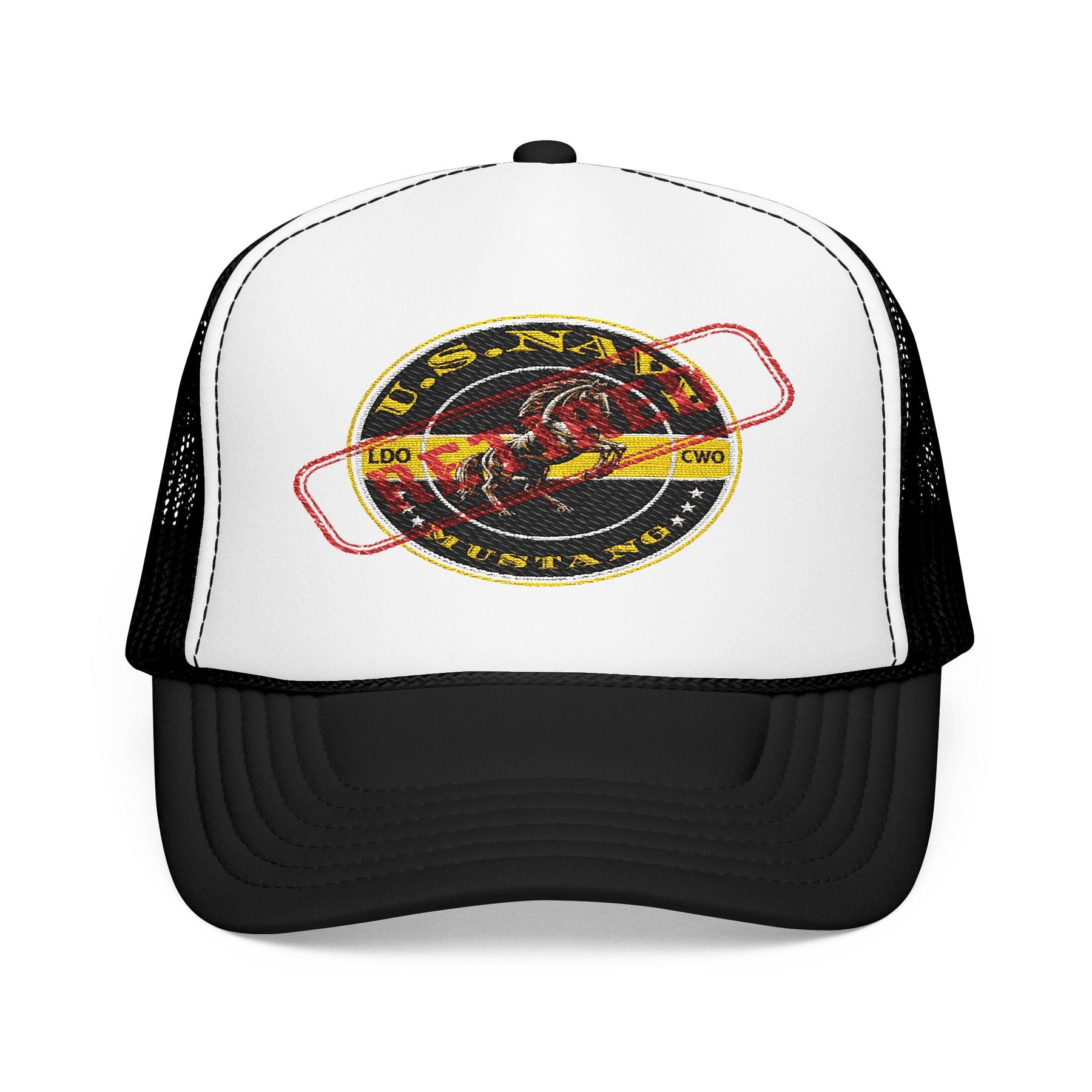 Embroidered Foam Trucker Hat - Retro Style, Outdoor Gear, Gift for Him, Casual Wear, Summer Accessory Printify