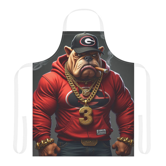 Dog-Themed Chef Apron with 5-Color Straps, Fun Cooking Gift for Dog Lovers, Unique Kitchen Accessory, BBQ & Grilling Apron, Holiday Present Printify