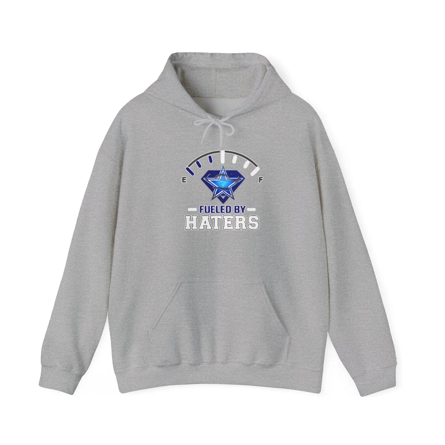 Fueled by Haters Hoodie — Diamond Gauge Graphic Pullover Printify