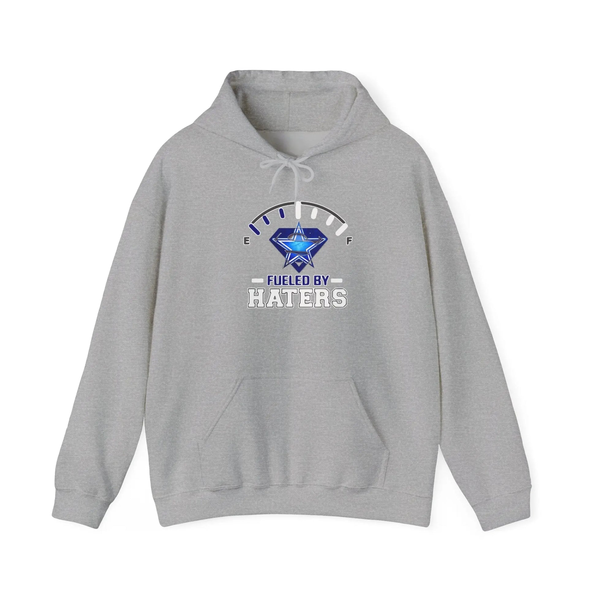 Fueled by Haters Hoodie — Diamond Gauge Graphic Pullover Printify