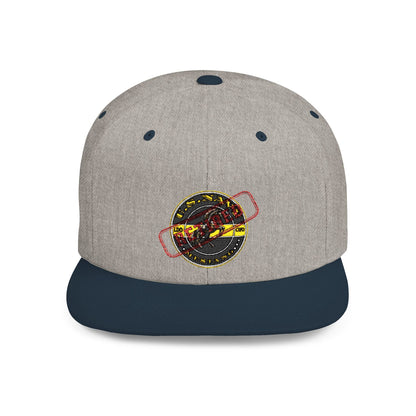 Navy LDO-CWO Mustang Retired Snapback, Veteran Hat, Military Cap, Navy Chief Gift, Custom Embroidered Hat Printify