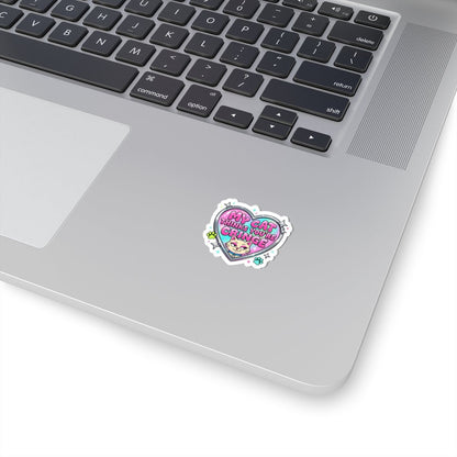My Cat Thinks You’re Cringe Kiss-Cut Stickers | Y2K, Hot Pink, Glitter Type - Nineteen 29 Kustom