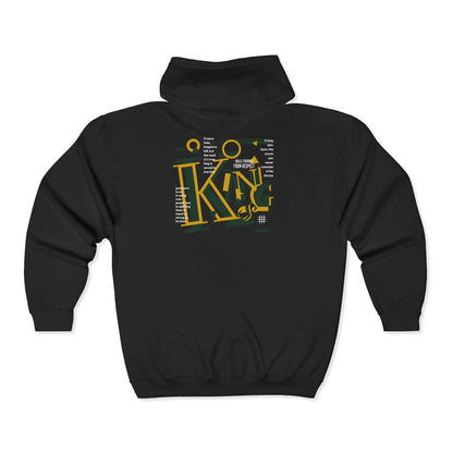 Chess King Graphic Zip Hoodie — Fallen King Design Printify