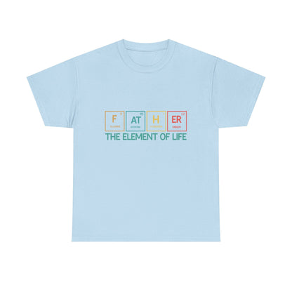 Father Element of Life Unisex Heavy Cotton Tee, Gift for Dad, Father's Day Tee, Family Gathering Shirt, Casual Wear Printify