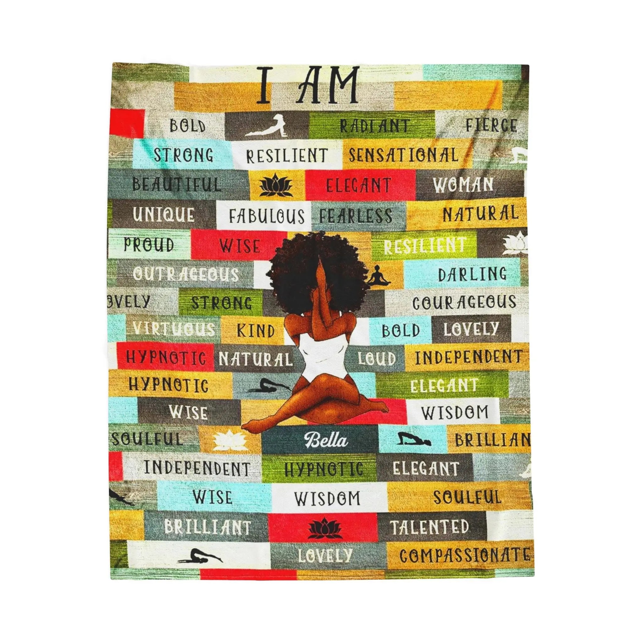 Personalized Plush Velveteen Blanket - Cozy Home Decor Gift - Custom Print Option