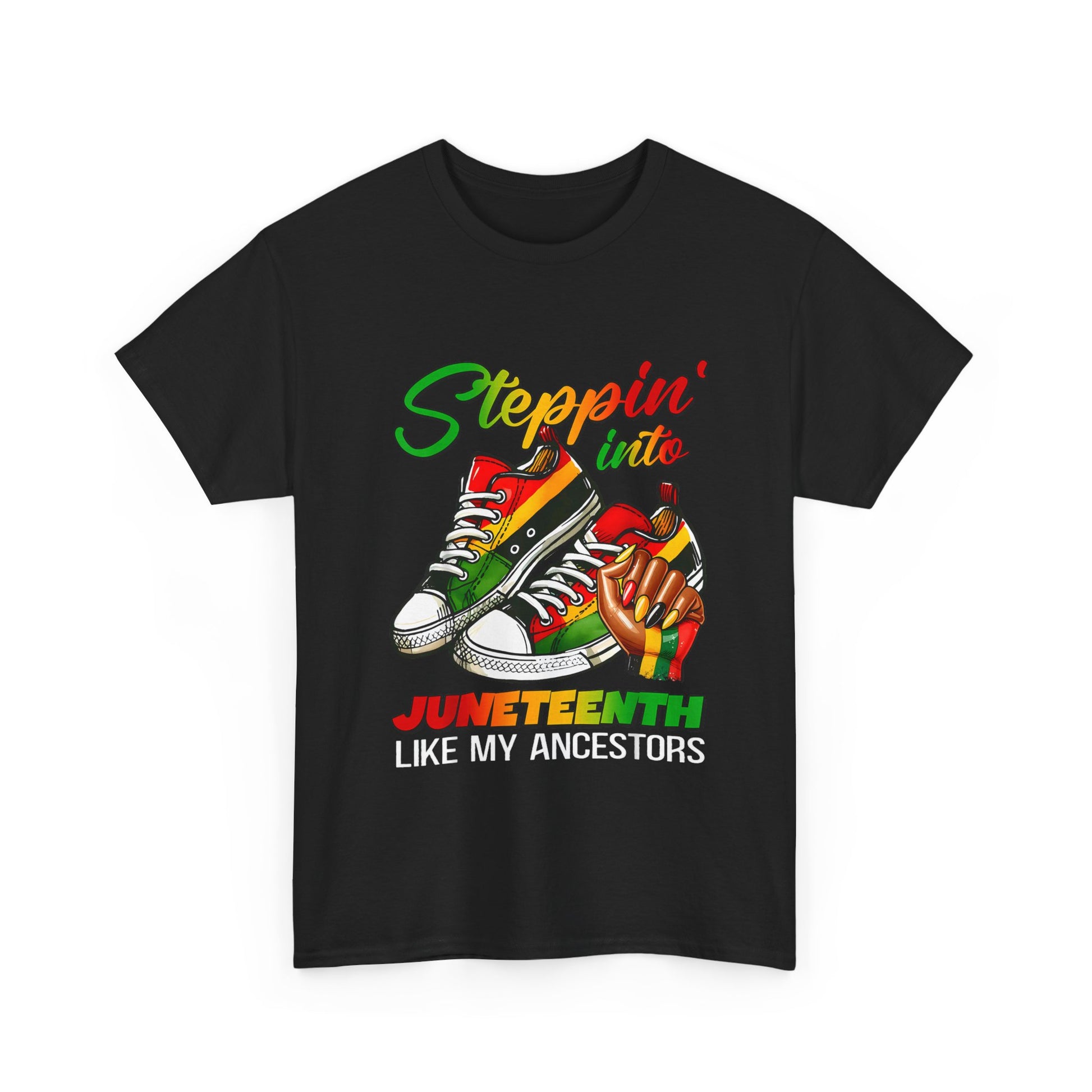 Juneteenth Celebration Tee, Unisex Heavy Cotton Tee, Black History Month Shirt, Casual Streetwear, Family Gathering Fashion - Nineteen 29 Kustom