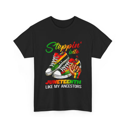 Juneteenth Celebration Tee, Unisex Heavy Cotton Tee, Black History Month Shirt, Casual Streetwear, Family Gathering Fashion - Nineteen 29 Kustom