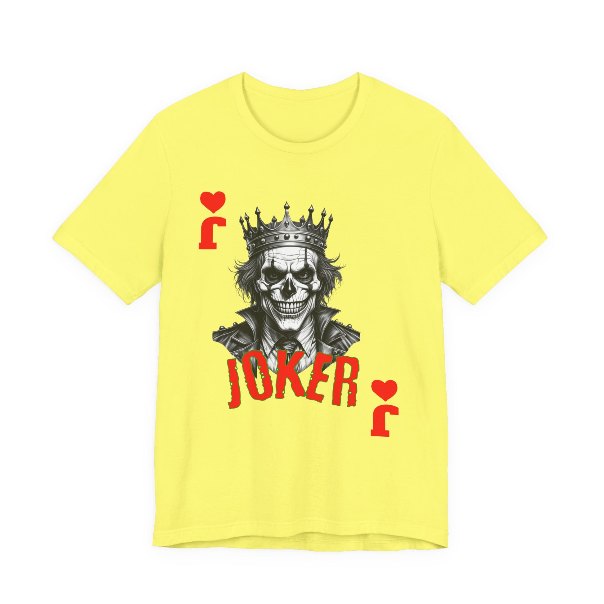 Joker Graphic Tee, Unisex T-Shirt for Fans, Casual Wear, Gift for Birthdays, Halloween Costume, Superhero Theme, Graphic Novel Style - Nineteen 29 Kustom