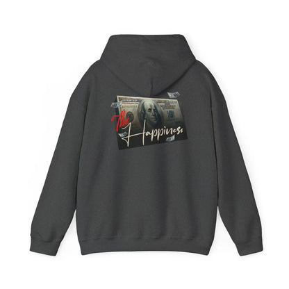 Hoodie - 'Money Can't Buy Happiness' Vintage Cash Graphic Hoodie Printify