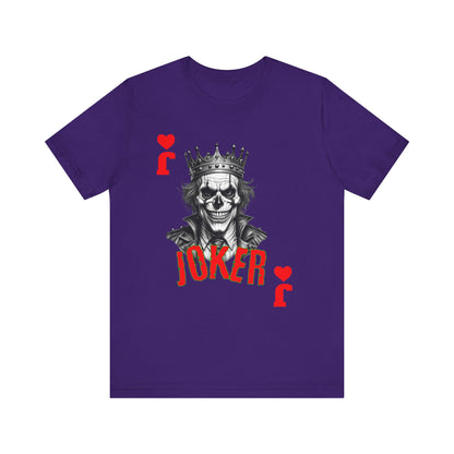 Joker Graphic Tee, Unisex T-Shirt for Fans, Casual Wear, Gift for Birthdays, Halloween Costume, Superhero Theme, Graphic Novel Style - Nineteen 29 Kustom